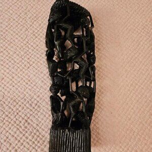 Makonde Tree Of Life   Ebony Wood  Sculpture Hand Carved